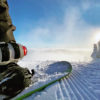 Attach a beer to a snowboard