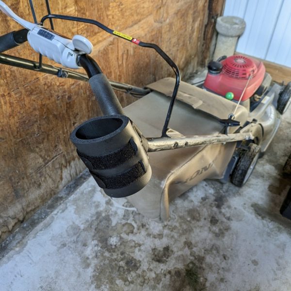 Lawn mower beer holder empty