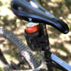 Beverage Can in Insulated Sleeve with Straps attached to Mountain Bike Seat Post